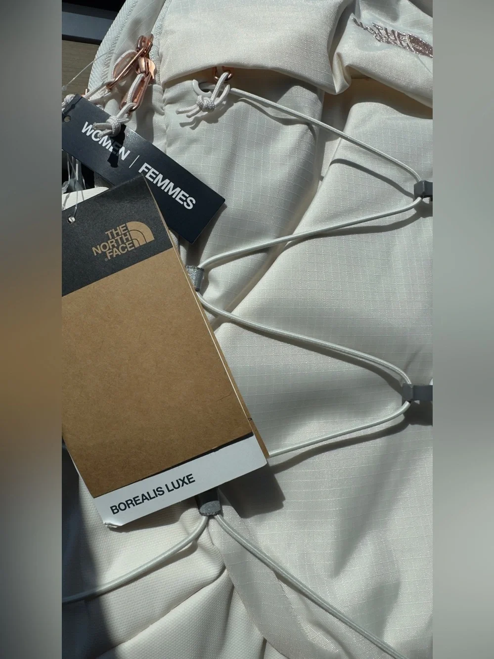 The North Face sleek cream